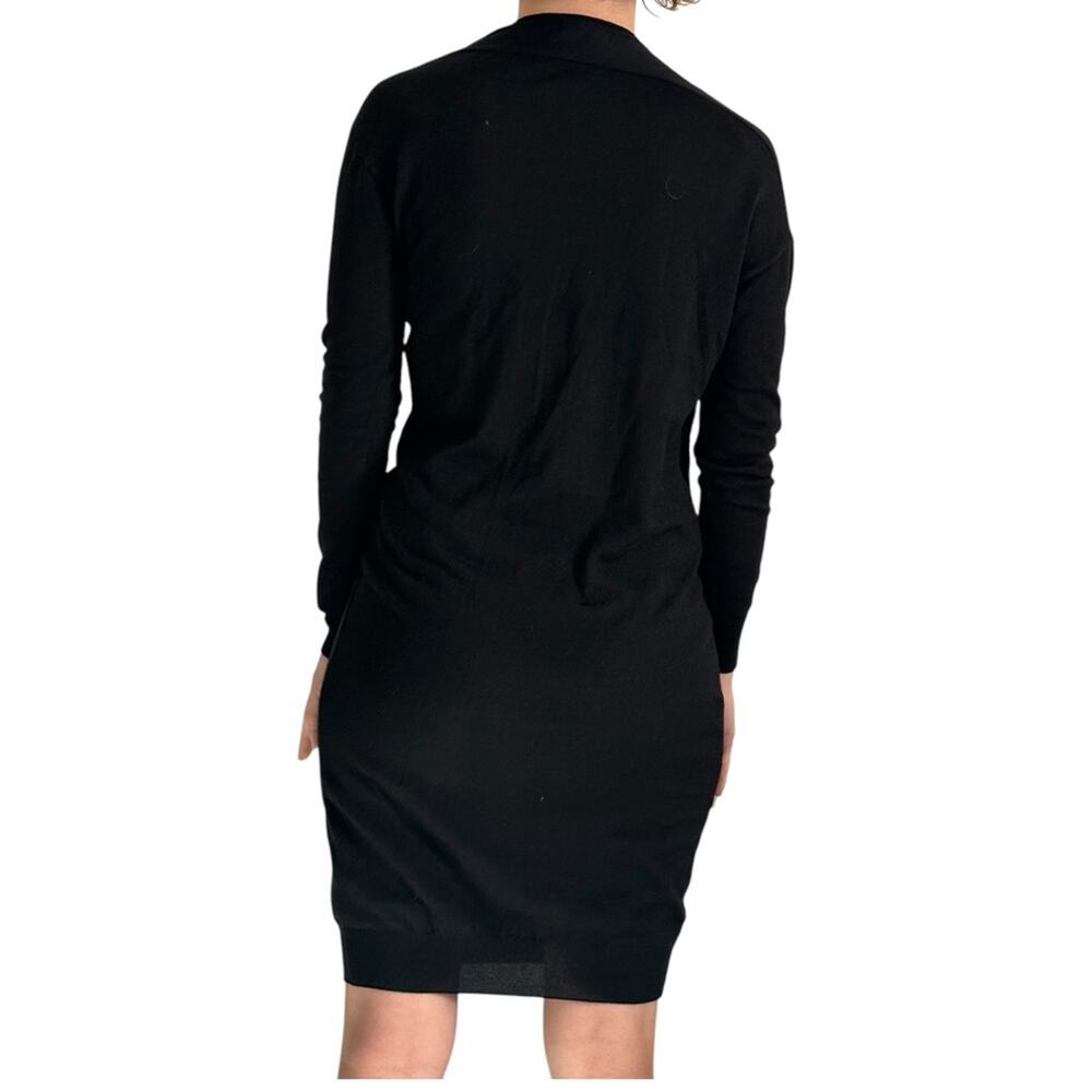 Vtg LANVIN Paris Alber Elbaz Y2K Era Black Sweater Dress XS Wool Cashmere Silk - Picture 5 of 13